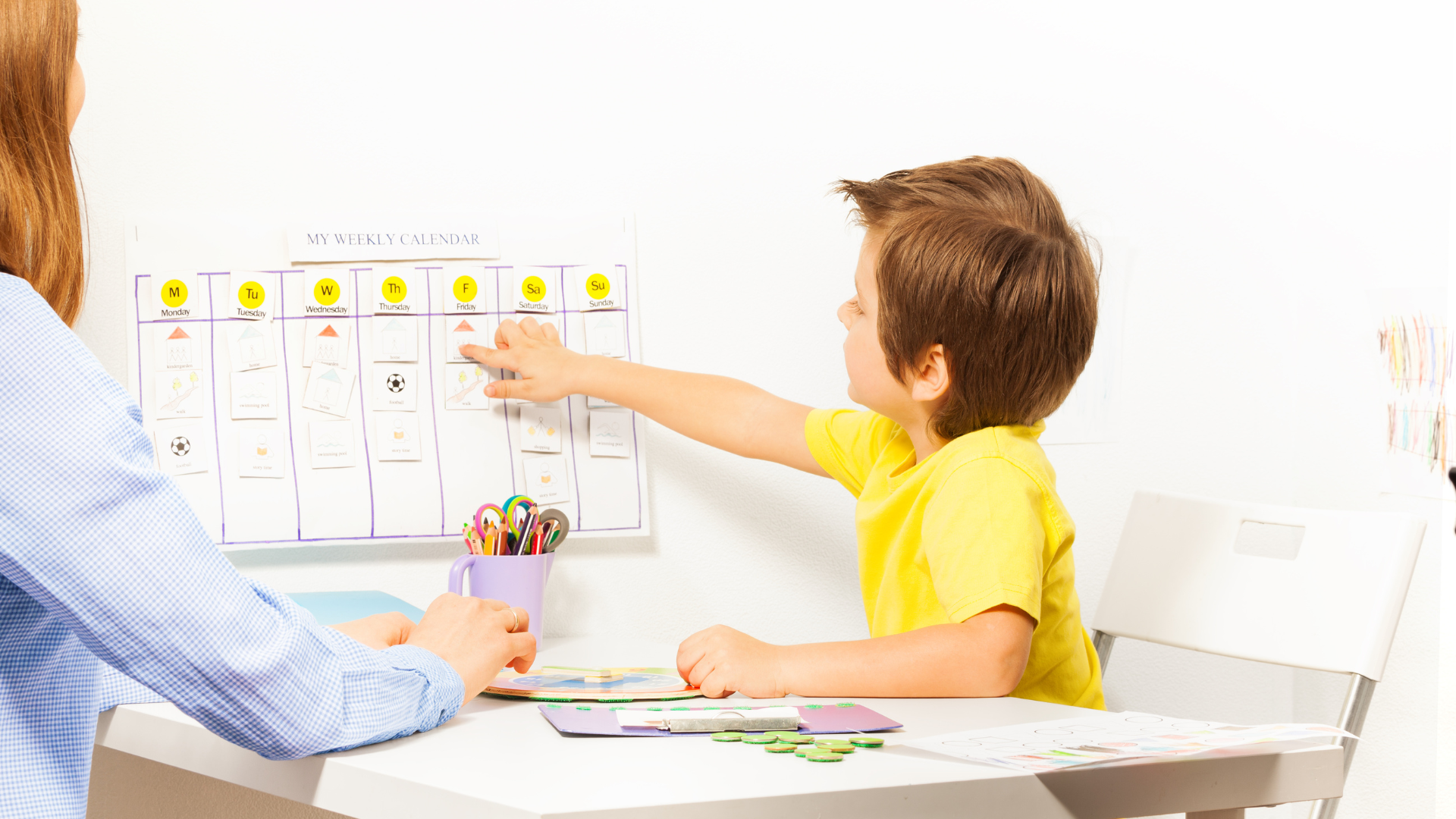 giorni della settimana in inglese per bambini